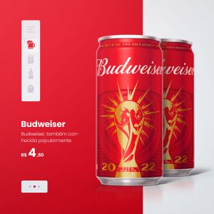 Distribuidora de Bebidas Cerveja Budweiser Social Media PSD Editável