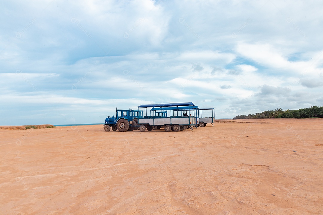 Tratores sobre dunas areia