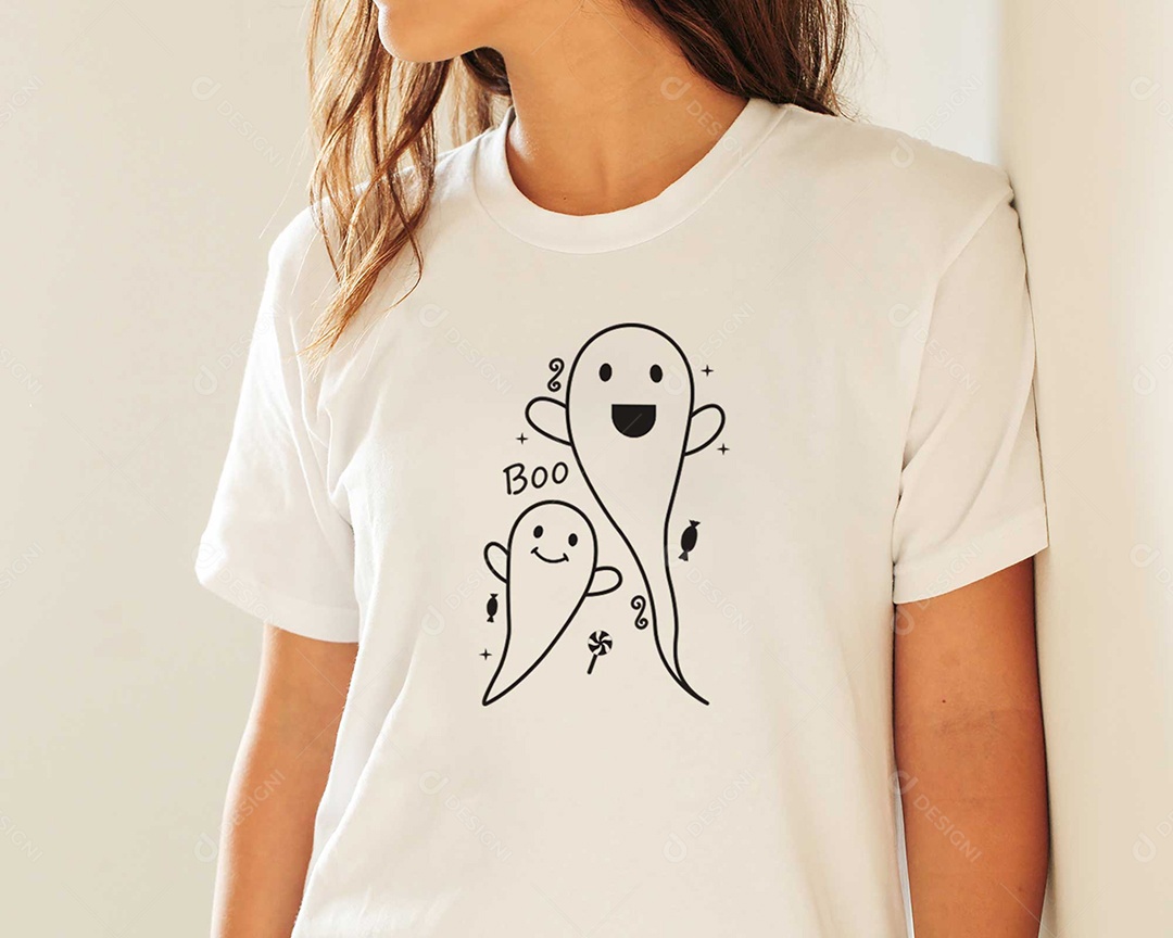 Lettering Halloween Estampas de Camisetas AI Editável