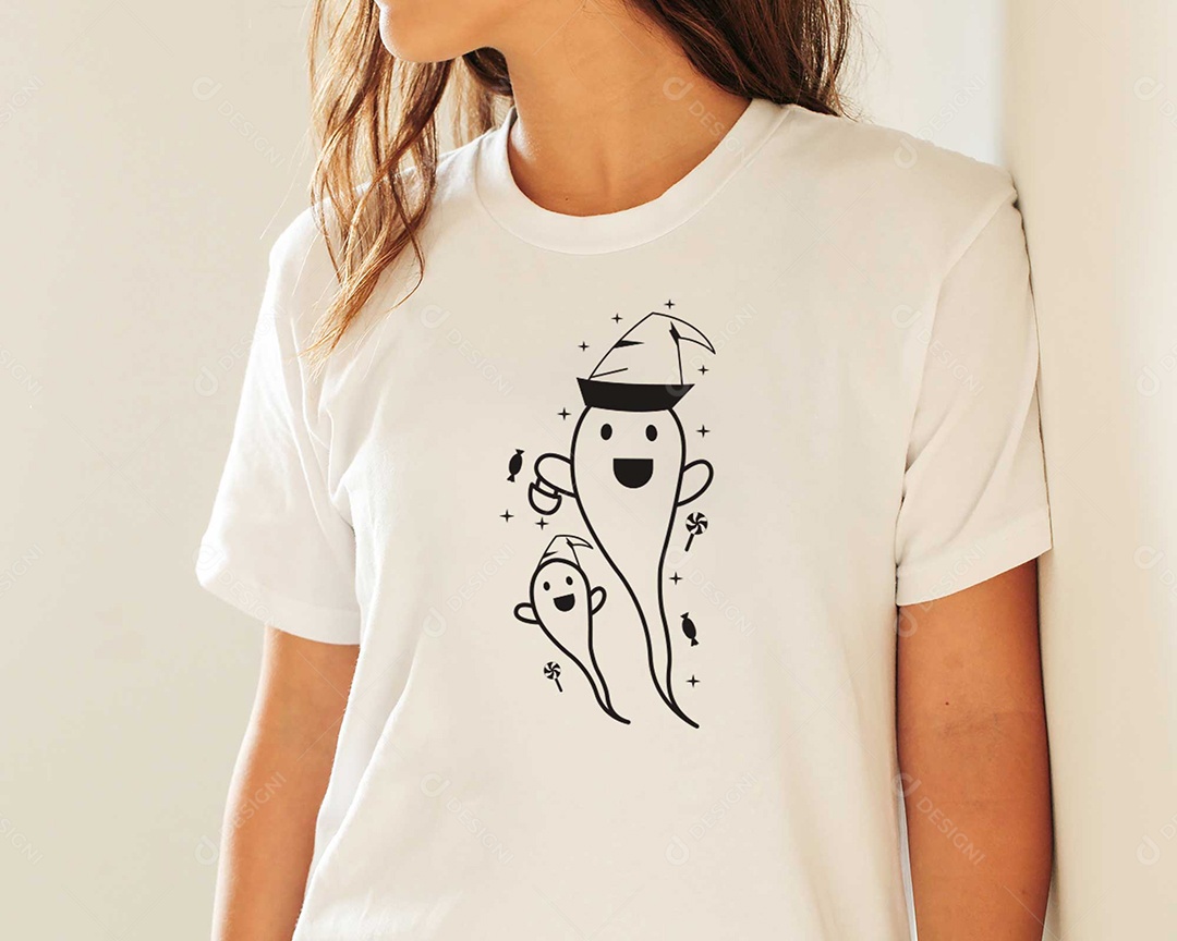 Lettering Halloween Estampas de Camisetas AI Editável