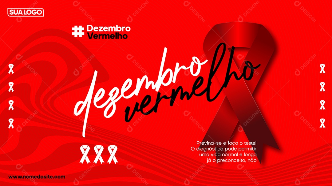 Social Media Dezembro Vermelho Luta Contra A Aids EPS Editável