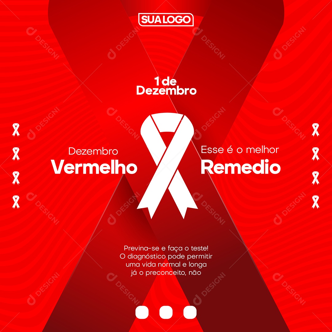 Social Media Dezembro Vermelho Esse é o Melhor Remedio EPS Editável