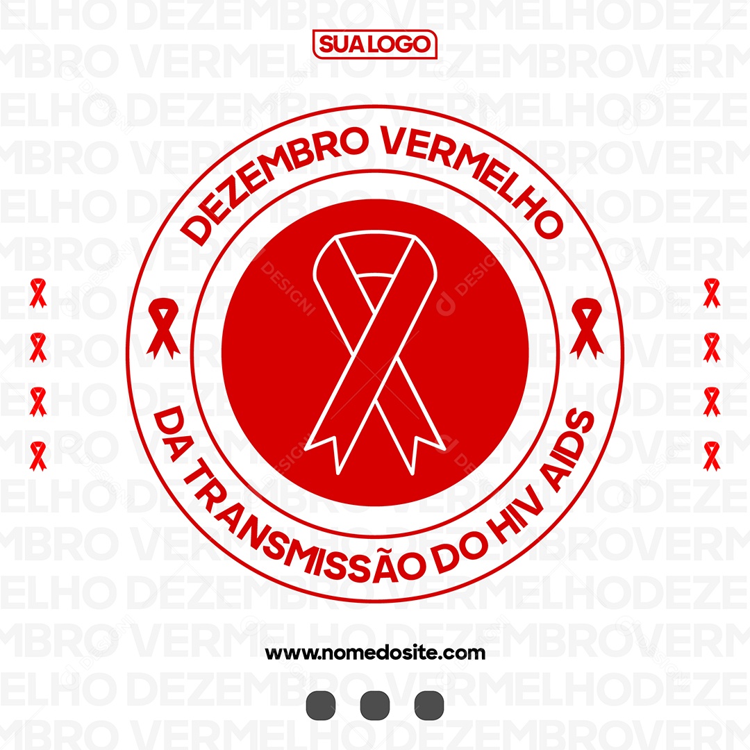 Social Media Dezembro Vermelho Mês de Prevenção EPS Editável