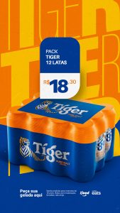 Story Pack Tiger 12 Latas Cervejaria Tíger Social Media PSD Editável