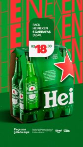 Story Pack Heineken 6 Garrafa Social Media PSD Editável