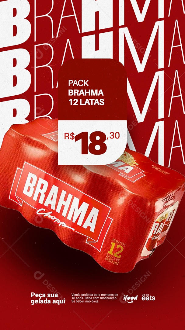 Story Pack Brahma 12 latas Cervejaria Social Media PSD Editável