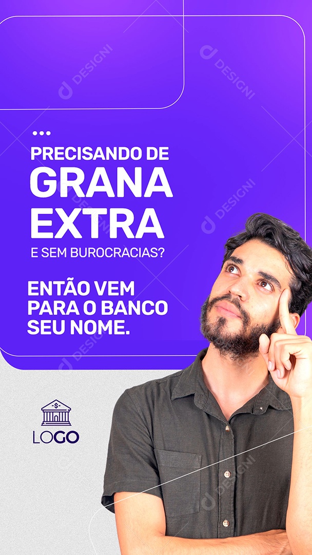 Story Precisando de Grana Extra e sem Burocracias Empréstimo Social Media PSD Editável