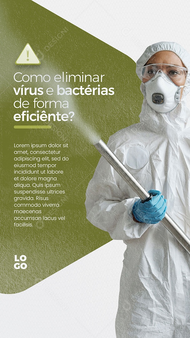 Story Como Eliminar Vírus e Bactérias de Forma Eficiênte? Detetização Social Media PSD Editável