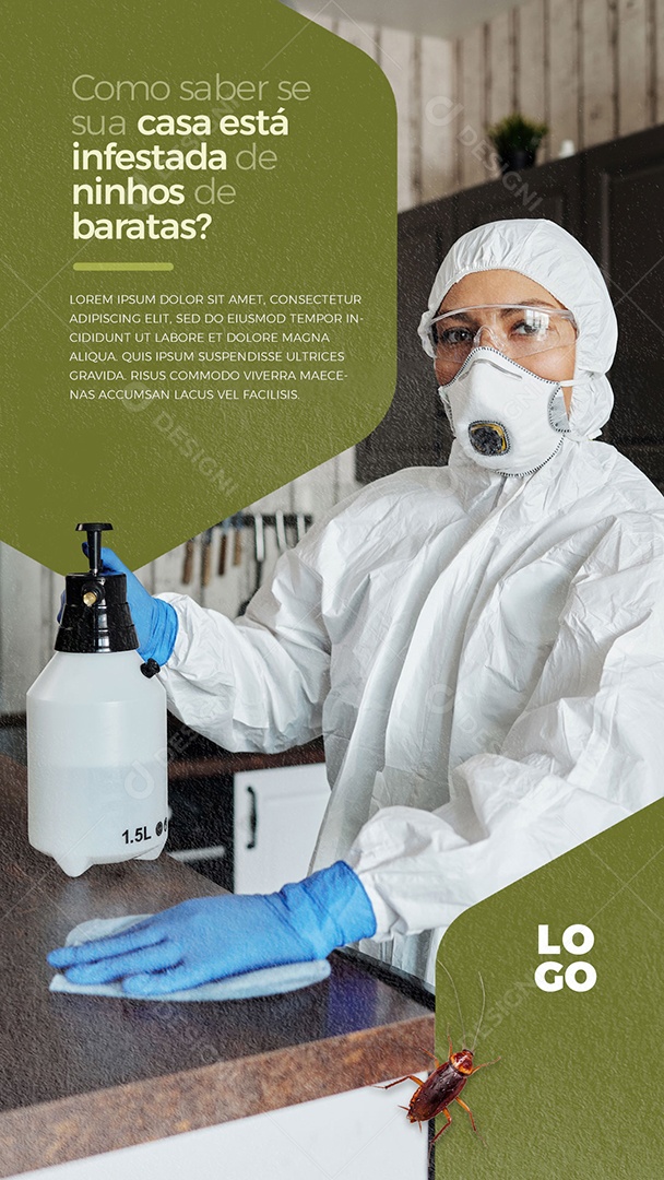 Story Como Saber se Sua Casa está Infestada Dedetização Social Media PSD Editável