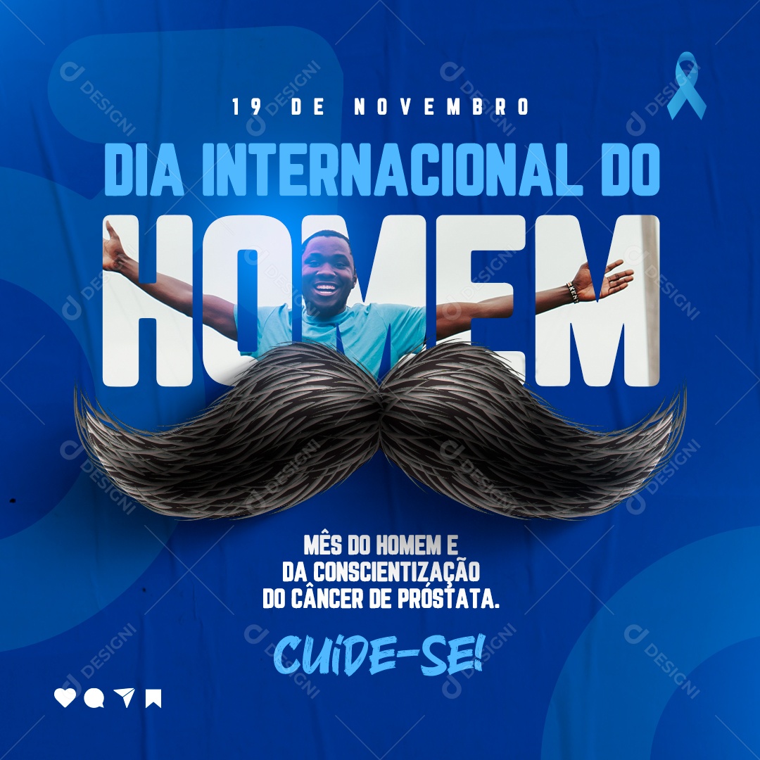 Dia Internacional do Homem 19 de Novembro Social Media PSD Editável