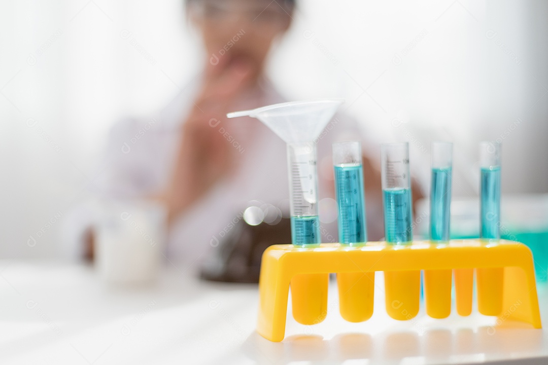 Educação, ciência, química e conceito de crianças.