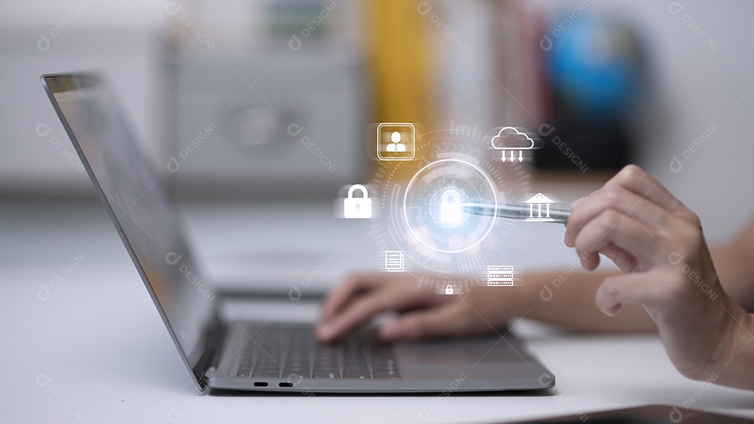 Proteção cibernética Segurança de dados Privacidade na Internet Tecnologia da Internet.