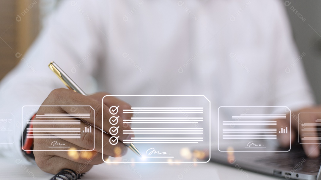 Ideias de local de trabalho sem papel, assinatura eletrônica, assinatura eletrônica.