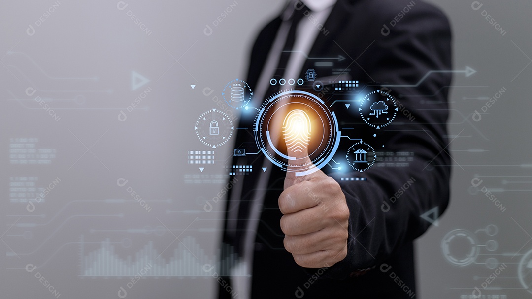 Segurança da tecnologia futura e da cibernética na Internet.