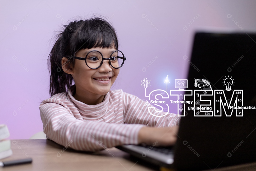 Conceito de educação STEM, STEM. Tapete de Engenharia de Ciência e Tecnologia.