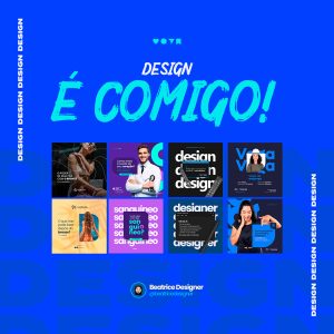 Design é Comigo Designer Gráfico Social Media PSD Editável