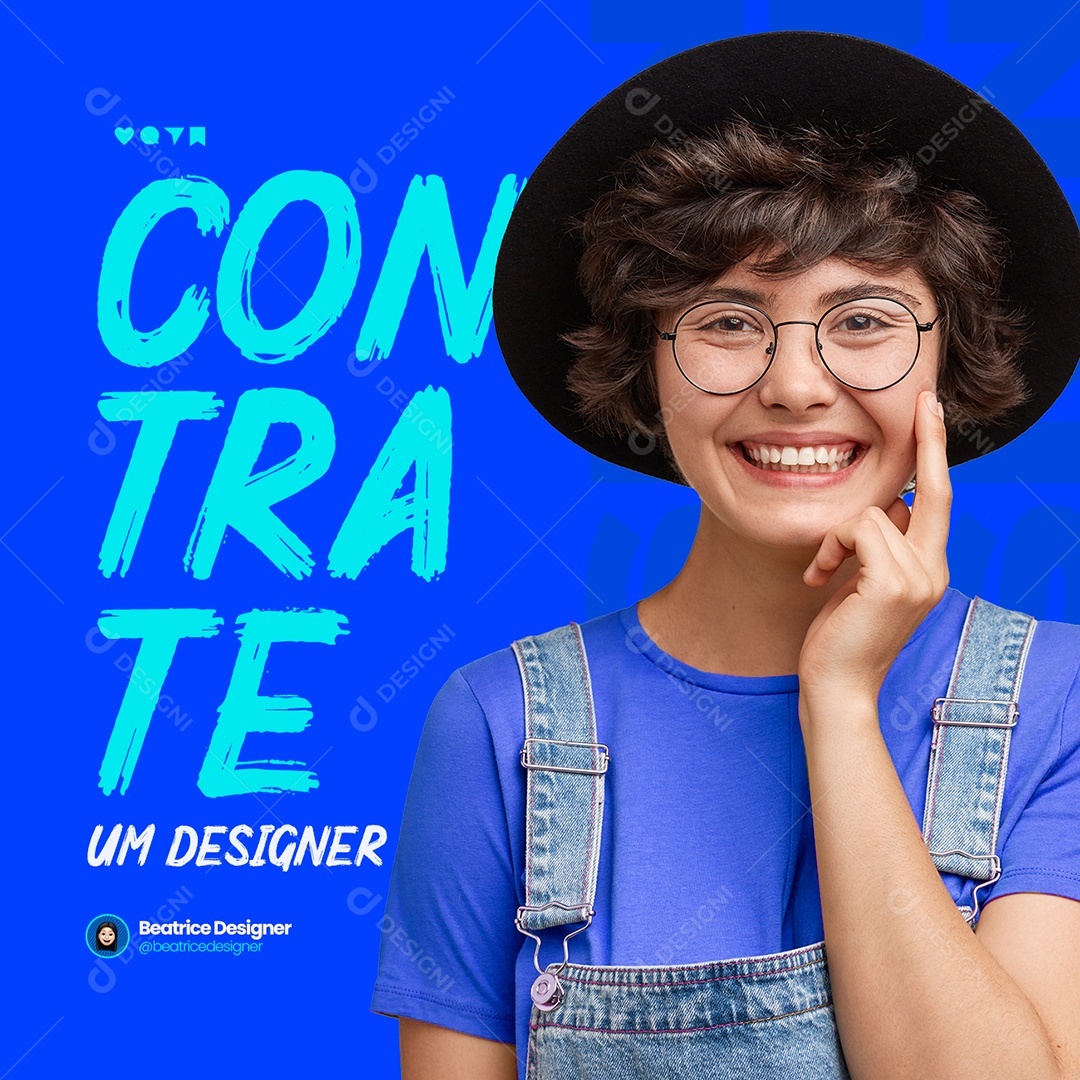 Contrate um Designer Gráfico Social Media PSD Editável