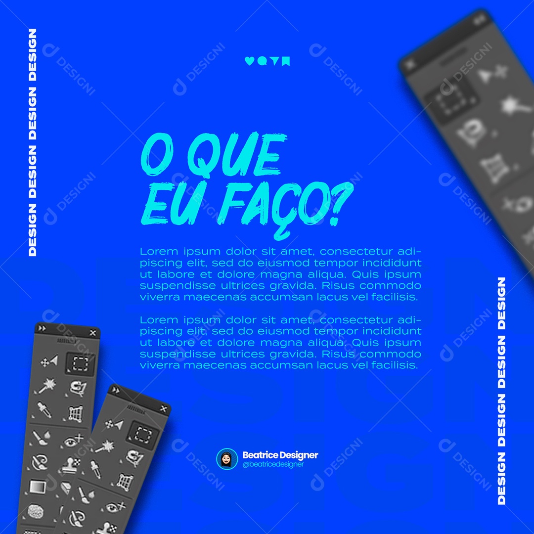 What I Do Graphic Designer Social Media Editable PSD