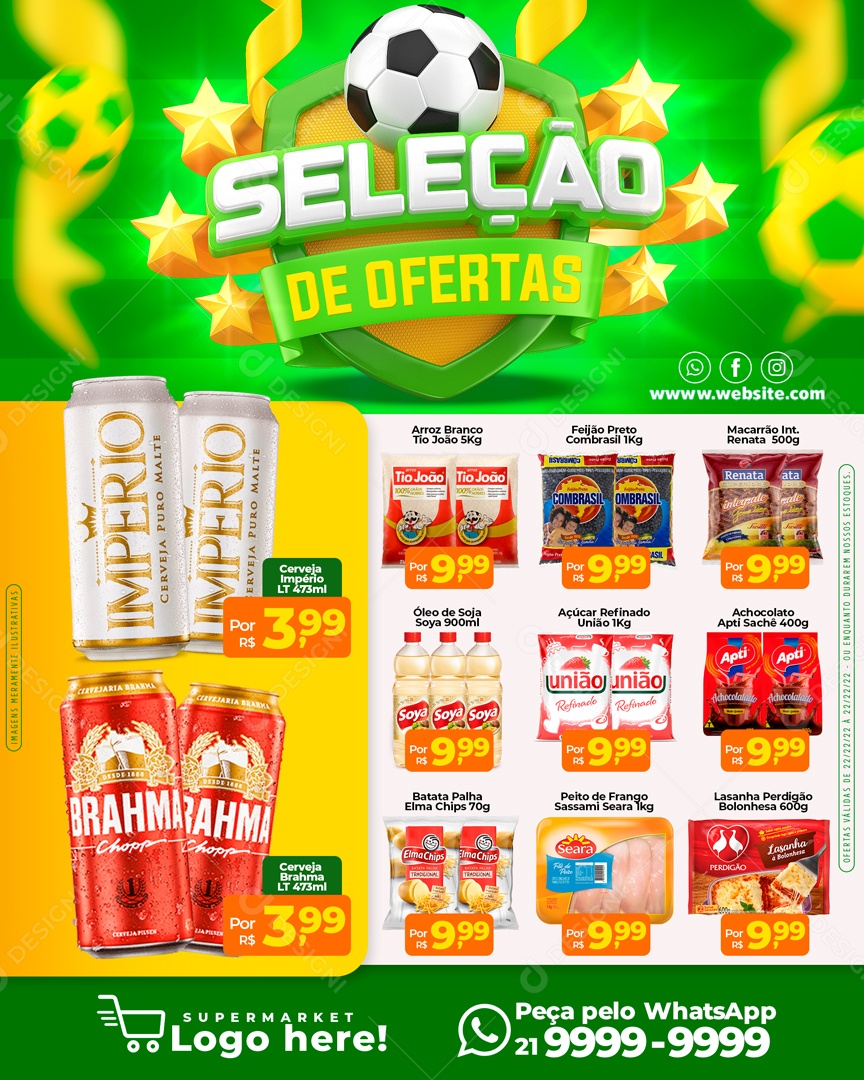 Encarte Seleção de Ofertas Venha Conferir Social Media PSD Editável