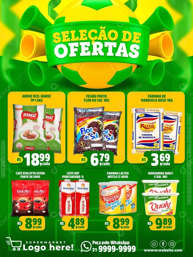 Encarte Seleção de Ofertas Venha Conferir Social Media PSD Editável