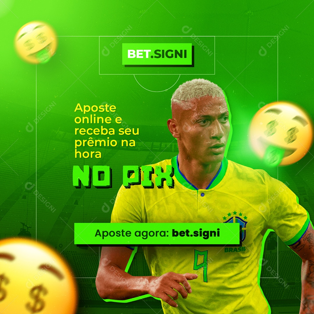 Aposte Online e Receba seu Prêmio Casa de Apostas Social Media PSD Editável