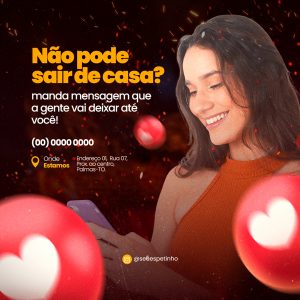 Não Pode Sair de Casa Espetinho Social Media PSD Editável