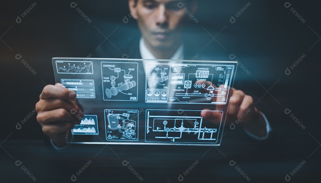Diagrama de tubulação e instrumento Equipe de controle do sistema Engenheiros