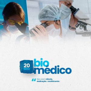 Dia do Biomédico Eles unem Ciência, Dedicação e Acolhimento Social Media PSD Editável