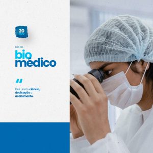 Dia do Biomédico Eles unem Ciência, Dedicação e Acolhimento Social Media PSD Editável