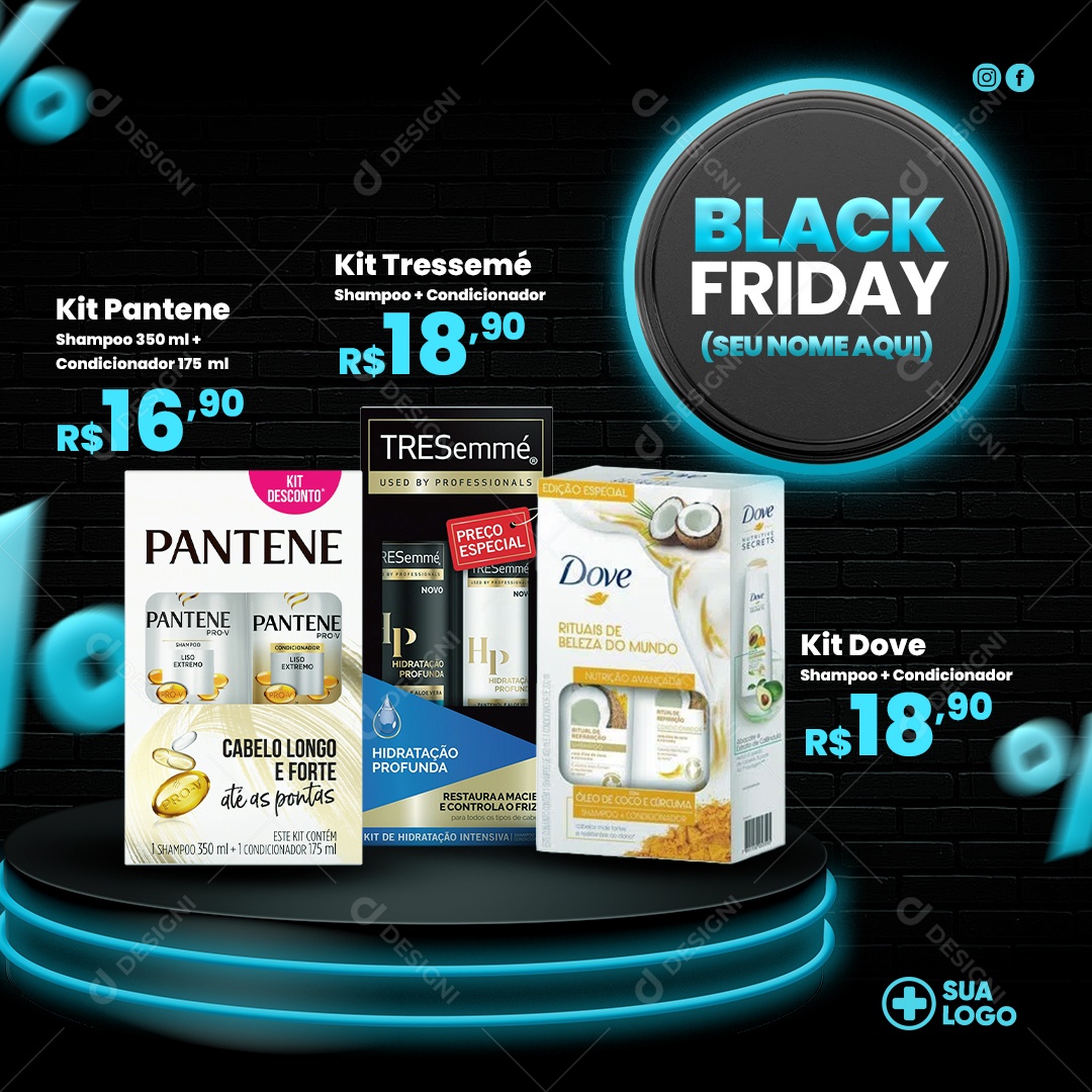 Post Black Friday Farmacia Ofertas Kits PSD Editável