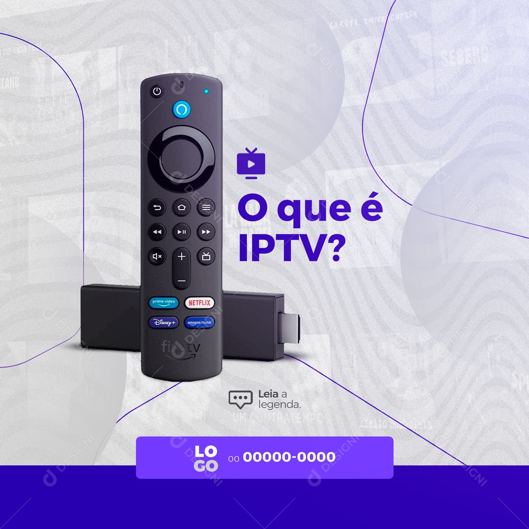 O Que é IPTV? Social Media PSD Editável
