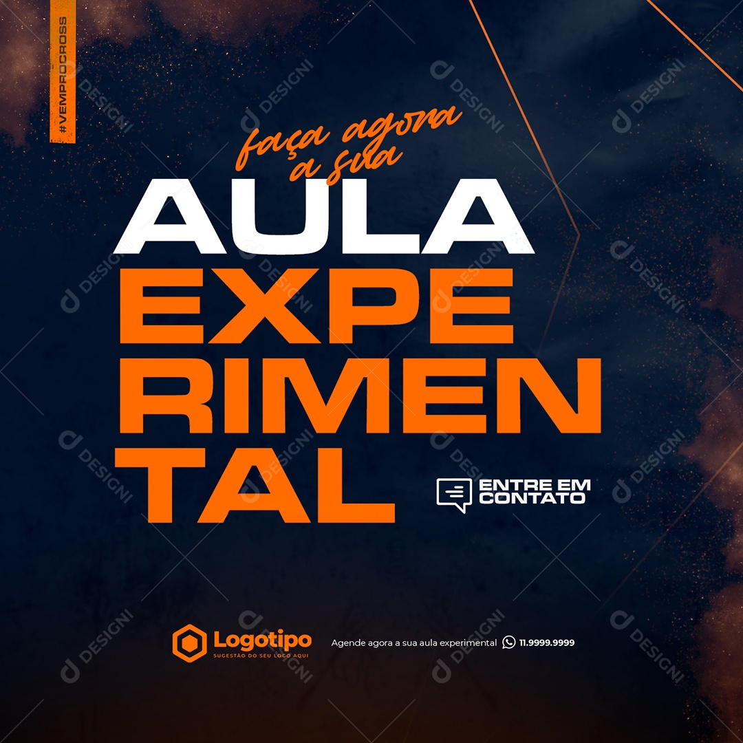 Social Media CrossFit Aula Experimental PSD Editável