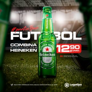 Social Media Distribuidora de Bebidas Cerveja Heineken PSD Editável