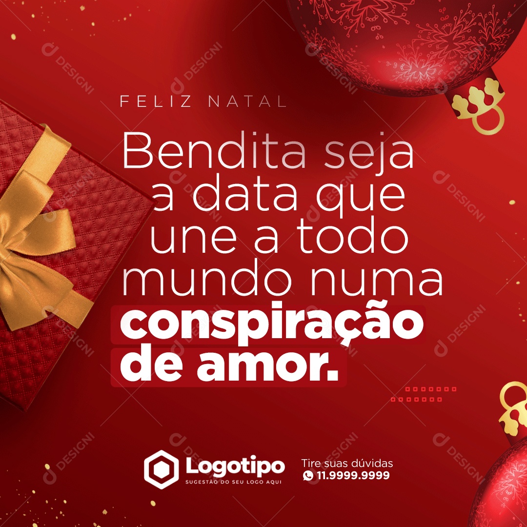 Social Media Feliz Natal PSD Editável
