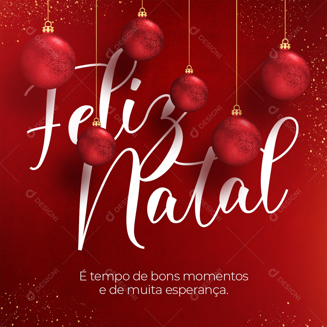 Social Media Feliz Natal Muita Esperença PSD Editável