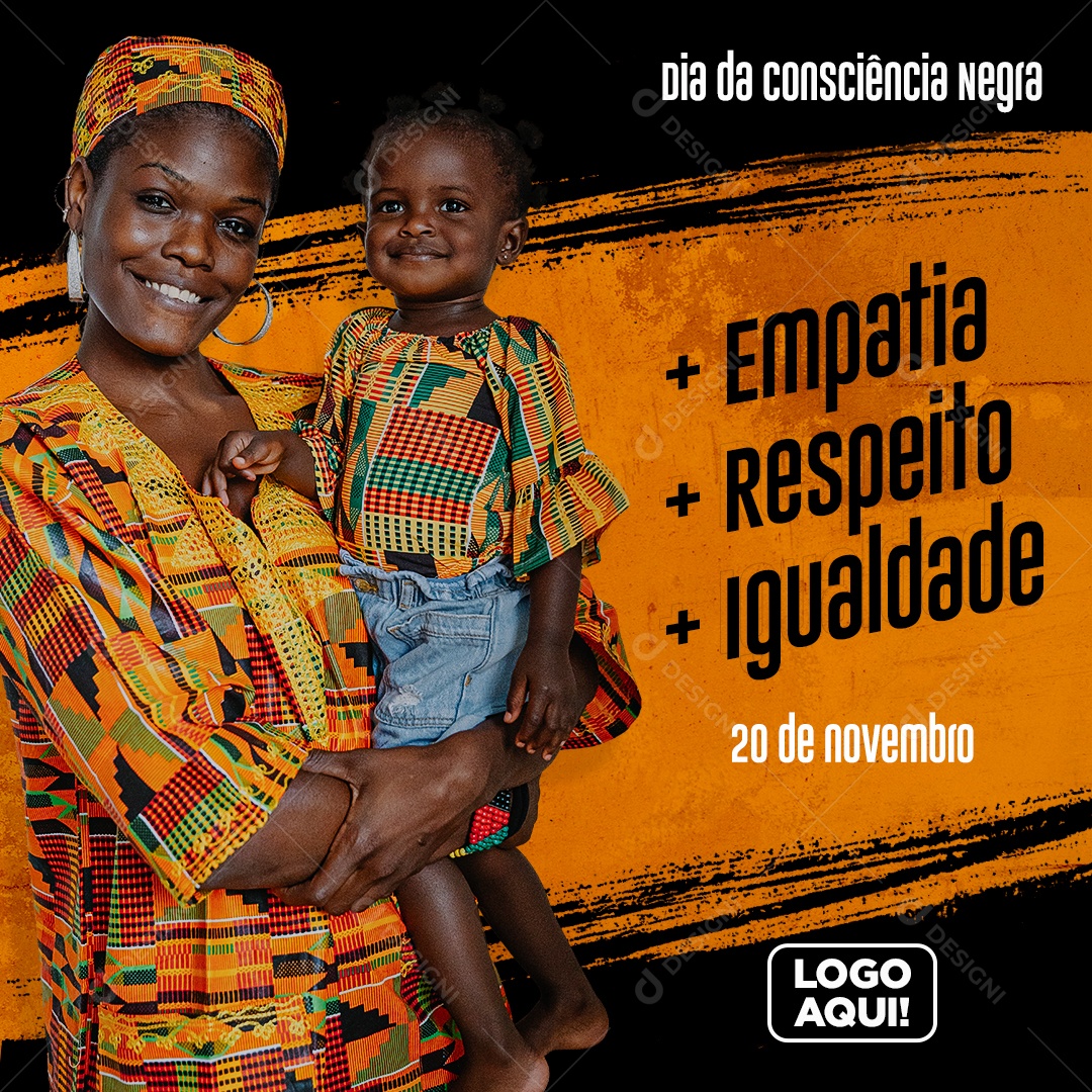Dia da Consciência Negra + Empatia 20 de Novembro PSD Editável