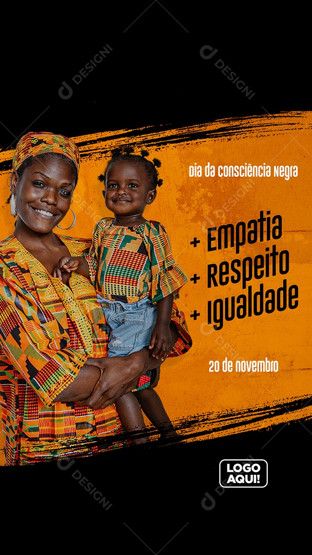 Dia da Consciência Negra + Empatia 20 de Novembro PSD Editável