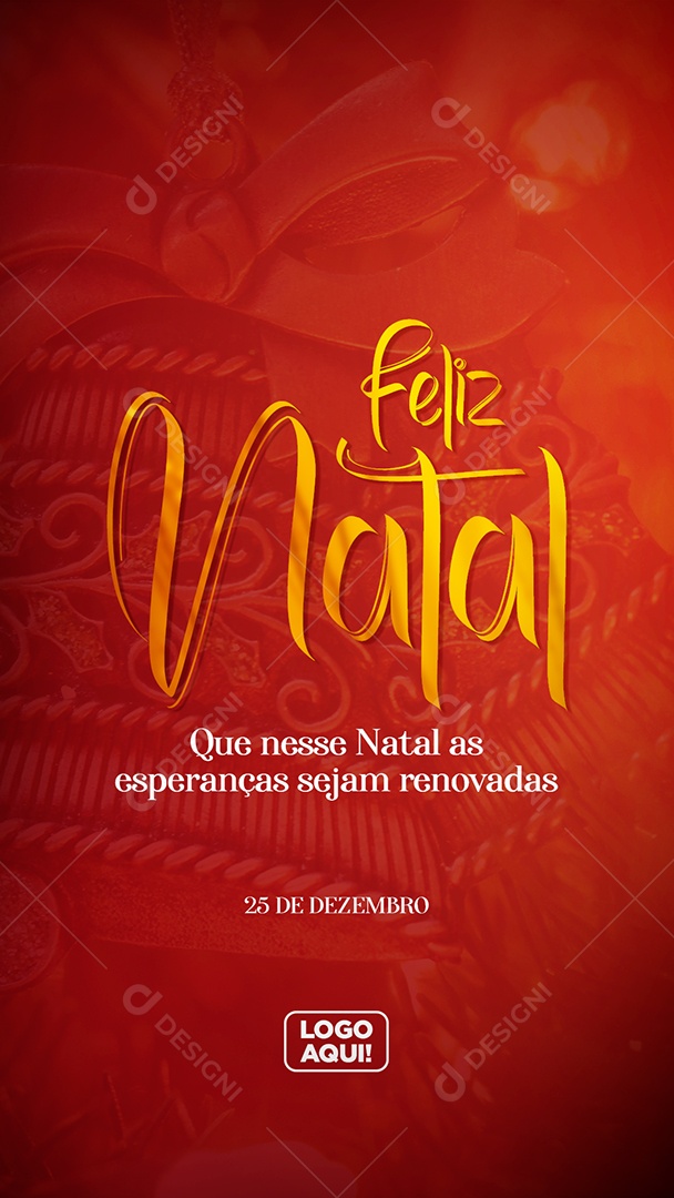Social Media Feliz Natal Story 25 de Dezembro PSD Editável