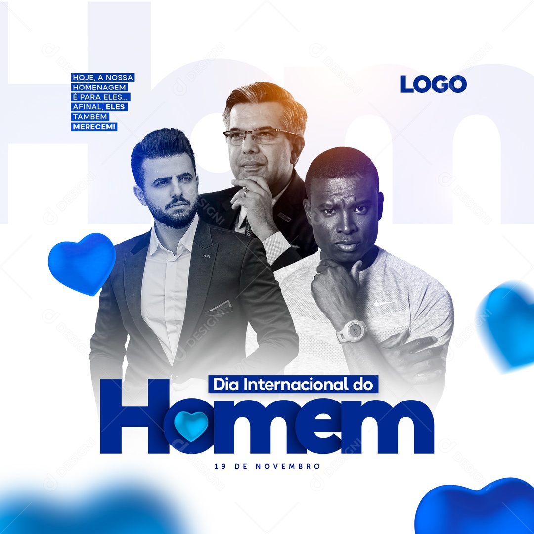 Dia Internacional do Homem 19 de Novembro Social Media PSD Editável