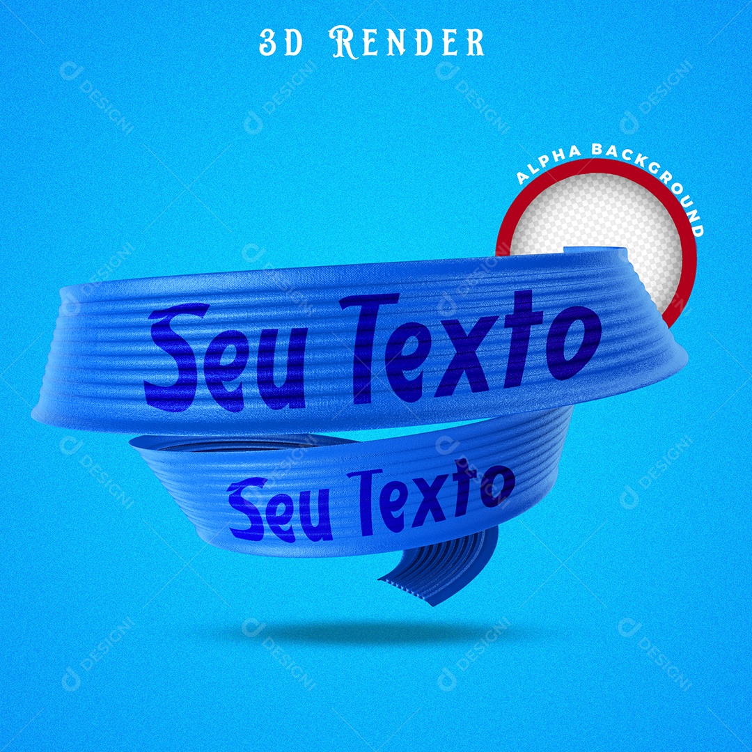 Faixa Azul Para Composição de Texto PSD