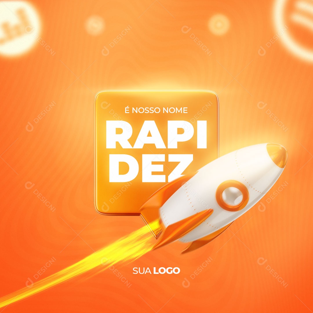 Nosso Nome é Rapidez Provedor de Internet Social Media PSD Editável