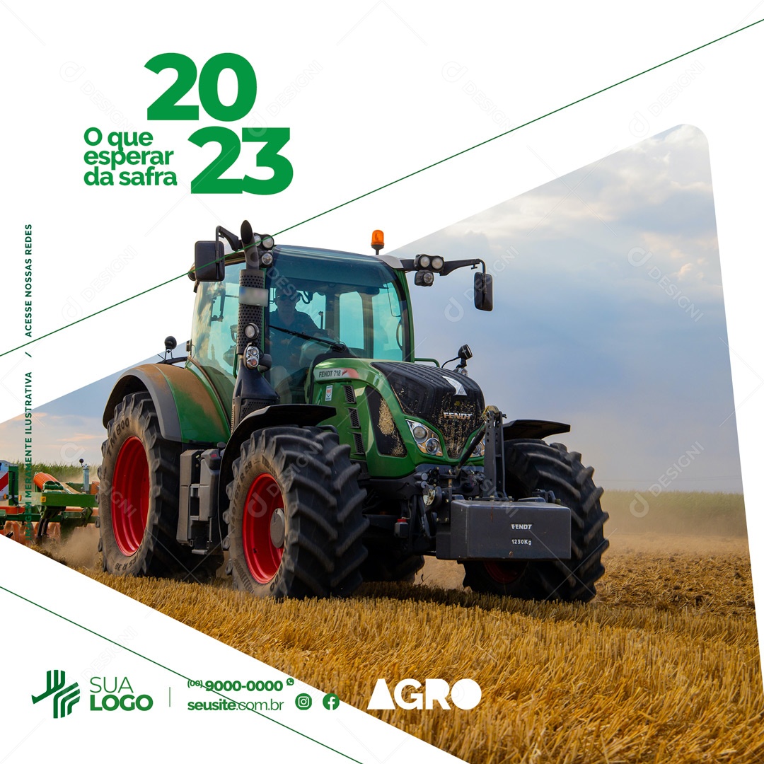Social Media O Esperar da Safra Agronegócio PSD Editável