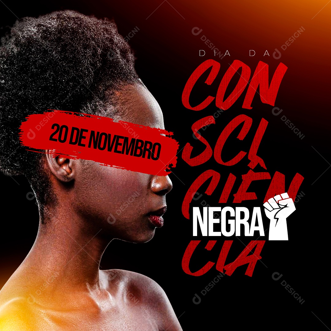 Dia da Consciência Negra 20 de Novembro Social Media PSD Editável