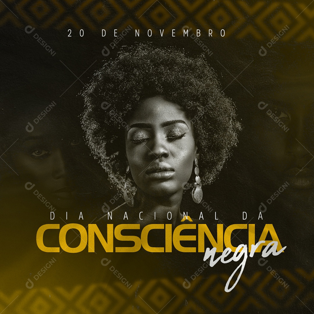 Dia da Consciência Negra 20 de Novembro Social Media PSD Editável