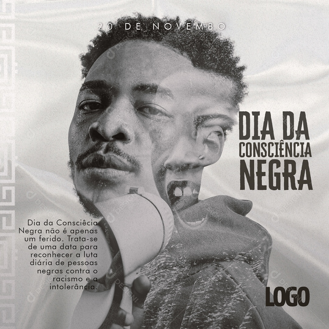 Social Media Dia da Consciência Negra 20 de Novembro PSD Editável
