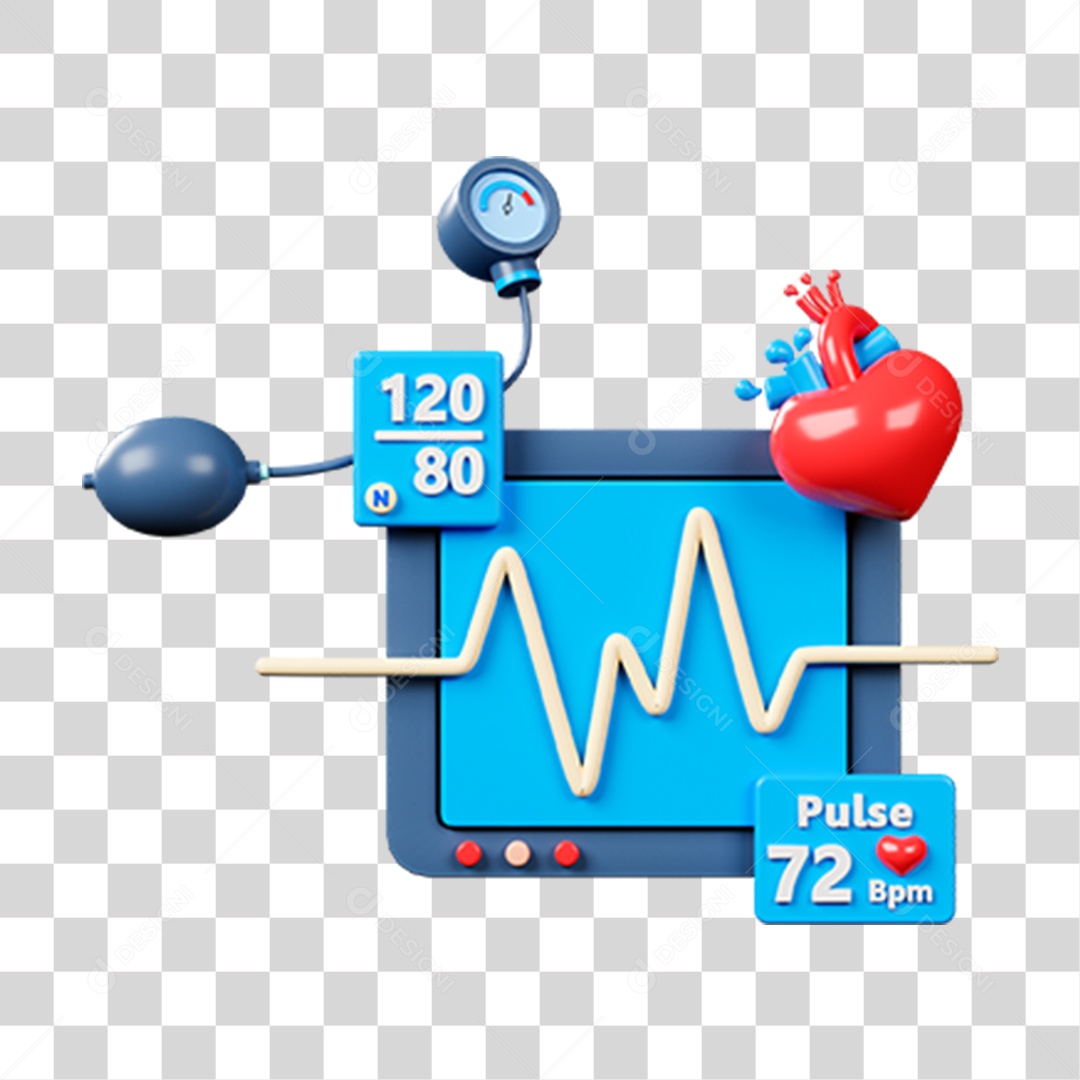 Elemento 3D Chamadas 911 Ambulatório para Composição PNG Transparente