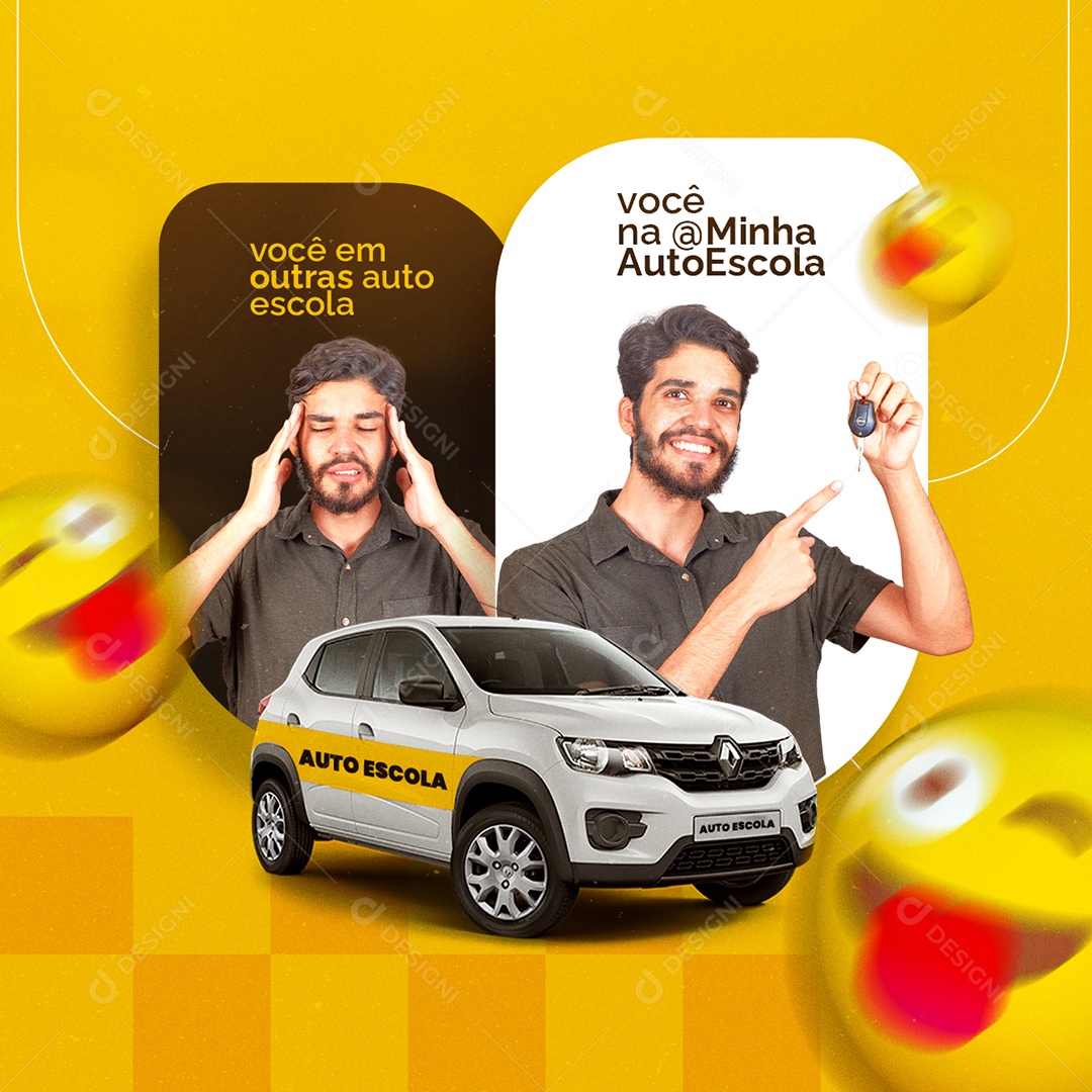 Você na Minha Auto Escola Social Media PSD Editável