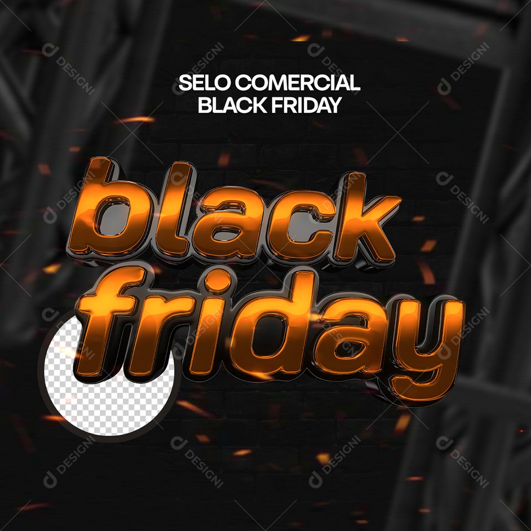 Texto 3D Black Friday Dourado Para Composição PSD