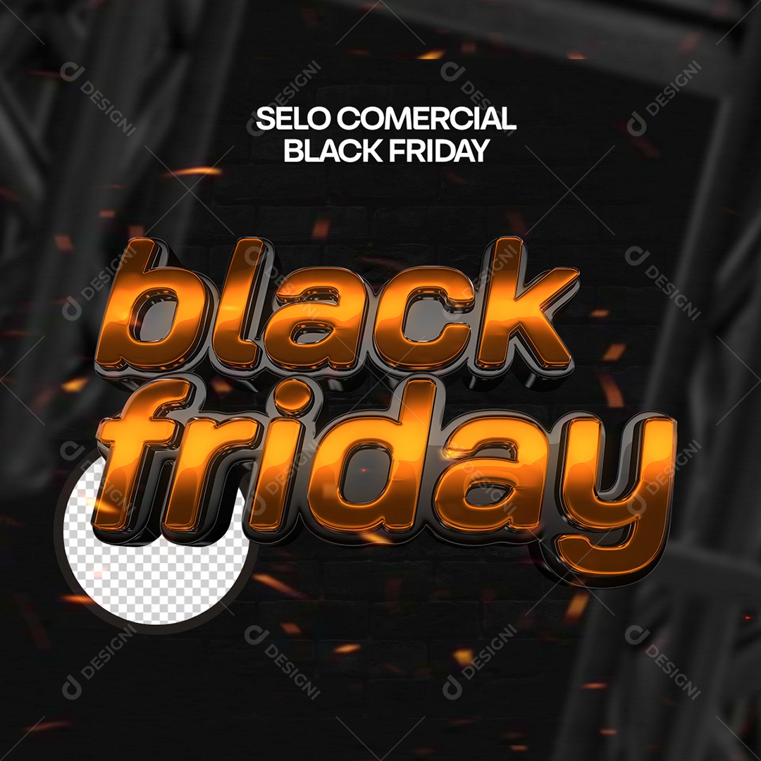 Texto 3D Black Friday Dourado Para Composição PSD