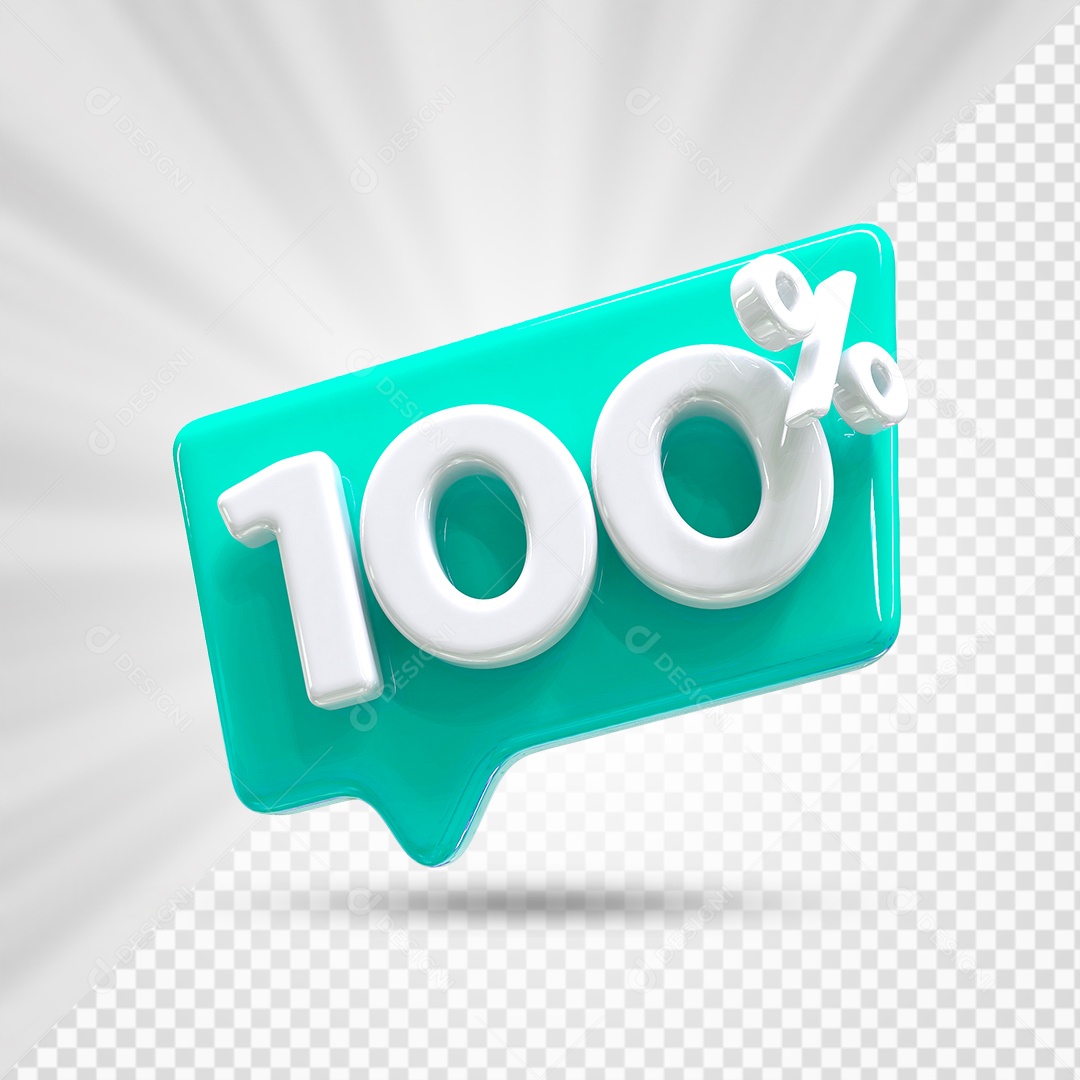 Caixa de Desconto Número 3D 100% Azul Marinho Elemento Para Composição PSD